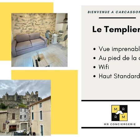 Le Templier Vue Cite Pied Cite Medievale Neuf Каркассон Экстерьер фото