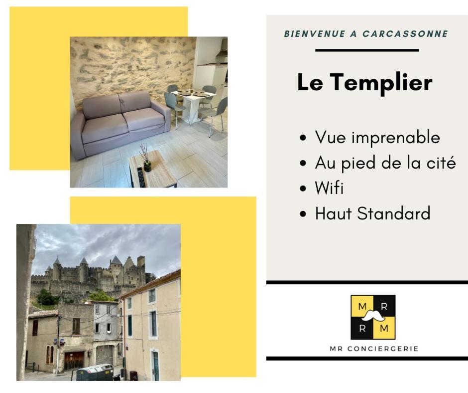 Le Templier Vue Cite Pied Cite Medievale Neuf Каркассон Экстерьер фото